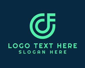 Developer - Gaming Monogram Letter CF logo design