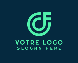 Gaming Monogram Letter CF Logo