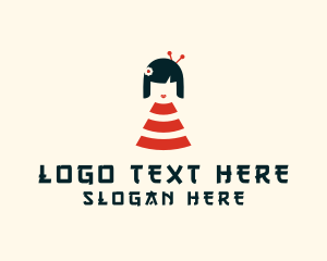 Japanese - Wifi Geisha Girl logo design