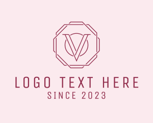 Letter V - Elegant Geometric Beauty logo design