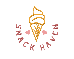 Ice Cream Snack logo design