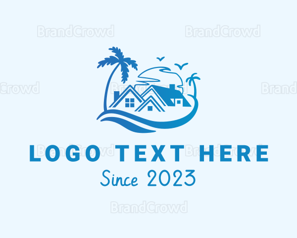 Beach Vacation House Logo