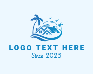 Home Rent - Beach Vacation House logo design