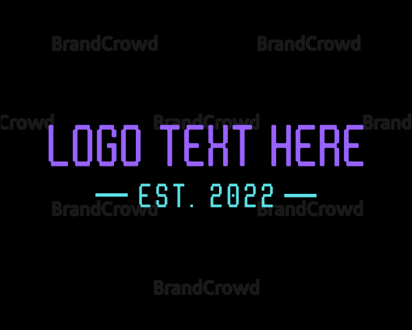 Neon Cyber Wordmark Logo | BrandCrowd Logo Maker