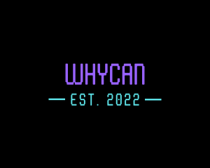 Gaming Developer - Neon Cyber Wordmark logo design