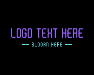 Neon Cyber Wordmark Logo