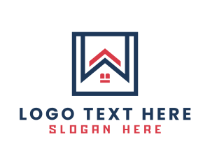 Letter - Home Bookmark Letter W logo design