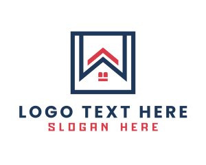 Real Estate - Home Bookmark Letter W logo design