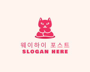 Yoga Cat Guru logo design