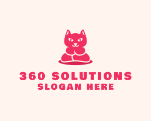 Yoga Cat Guru logo design