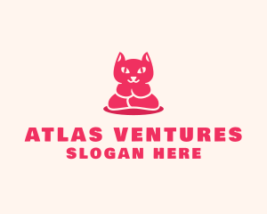 Yoga Cat Guru logo design