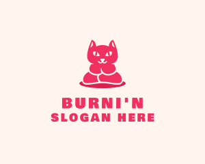 Yoga Cat Guru logo design