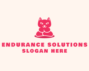 Yoga Cat Guru logo design