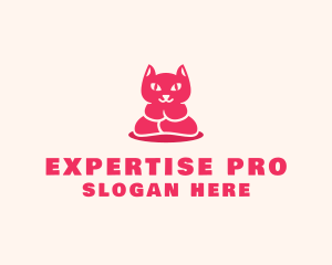 Yoga Cat Guru logo design