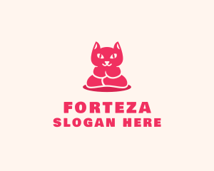 Yoga Cat Guru logo design