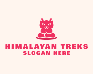 Yoga Cat Guru logo design