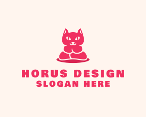 Yoga Cat Guru logo design