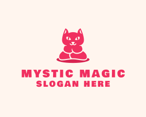 Yoga Cat Guru logo design