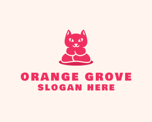 Yoga Cat Guru logo design