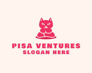 Yoga Cat Guru logo design