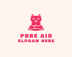 Yoga Cat Guru logo design