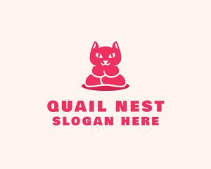 Yoga Cat Guru logo design