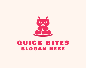 Yoga Cat Guru logo design