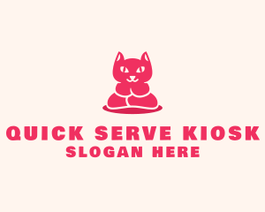 Yoga Cat Guru logo design