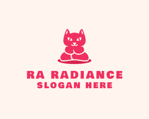 Yoga Cat Guru logo design