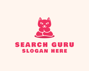 Yoga Cat Guru logo design