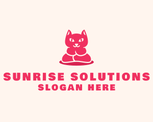 Yoga Cat Guru logo design