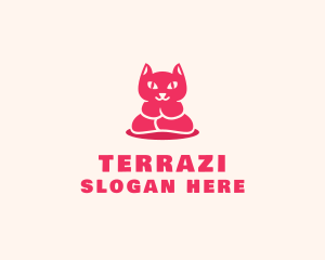 Yoga Cat Guru logo design