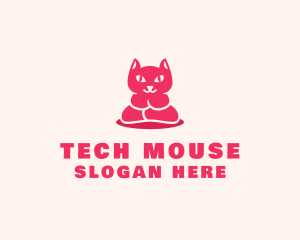 Yoga Cat Guru logo design