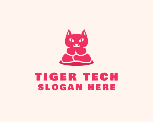 Yoga Cat Guru logo design