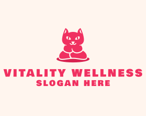 Yoga Cat Guru logo design