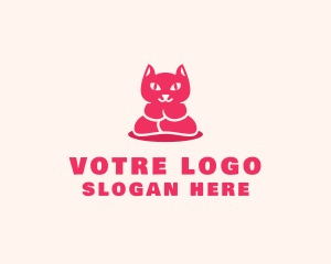 Yoga Center - Yoga Cat Guru logo design