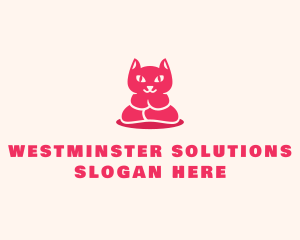 Yoga Cat Guru logo design