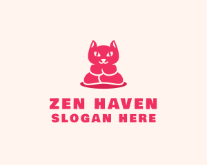 Yoga Cat Guru logo design