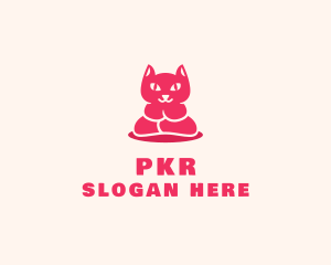 Yoga Cat Guru logo design