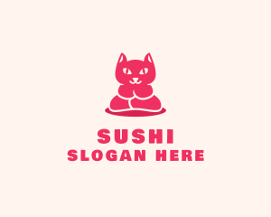 Yoga Cat Guru logo design