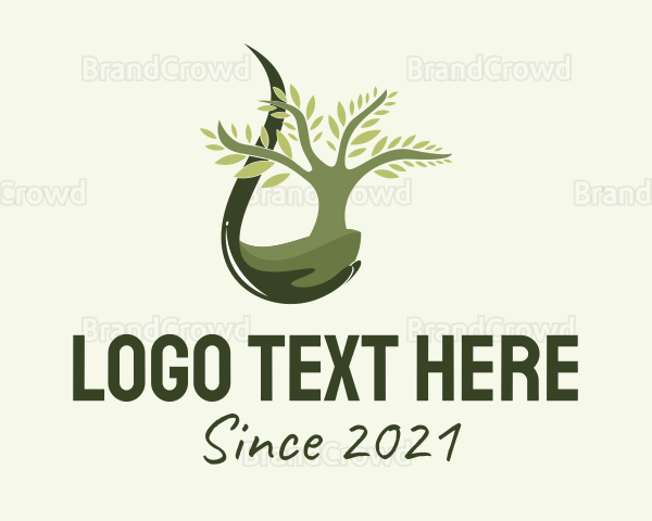 Green Tree Droplet Logo