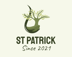 Gardening - Green Tree Droplet logo design