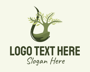 Green Tree Droplet  Logo