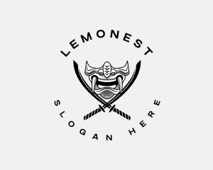 Demon Mask Swords Logo