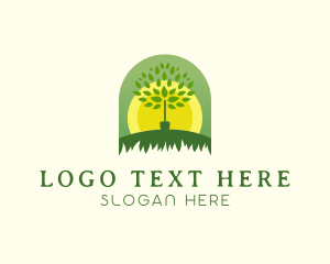 Grass - Landscaping Tree Grass logo design