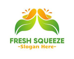 Juice - Organic Juice Leaf logo design