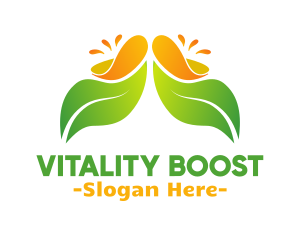 Vitality - Organic Juice Leaf logo design