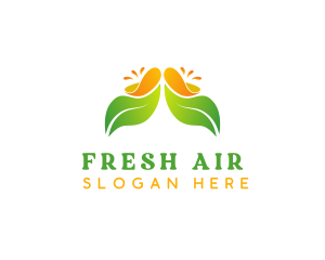 Organic Juice Leaf logo design