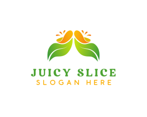 Organic Juice Leaf logo design