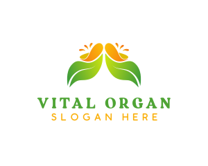 Organic Juice Leaf logo design